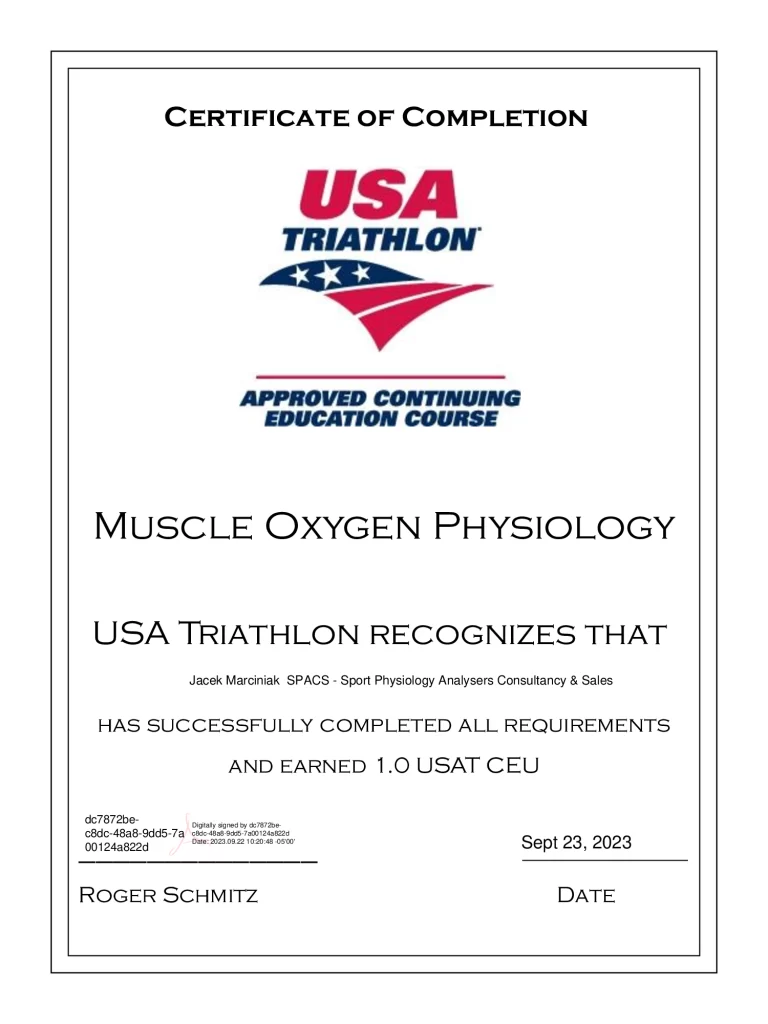 Muscle oxygen physiology jacek marciniak